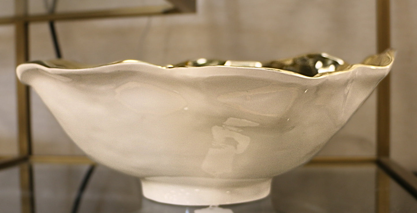 White & Gold Bowl
