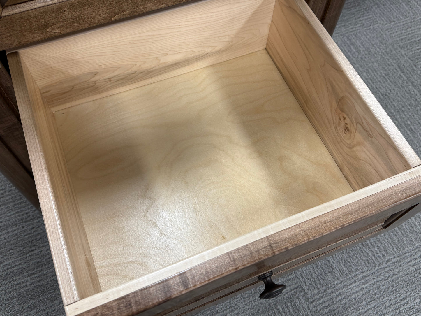 Solid Wood 3-Drawer Nightstand