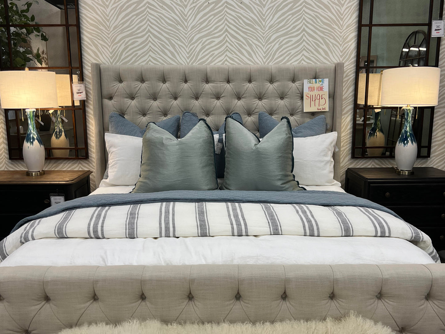 White Linen King Sham