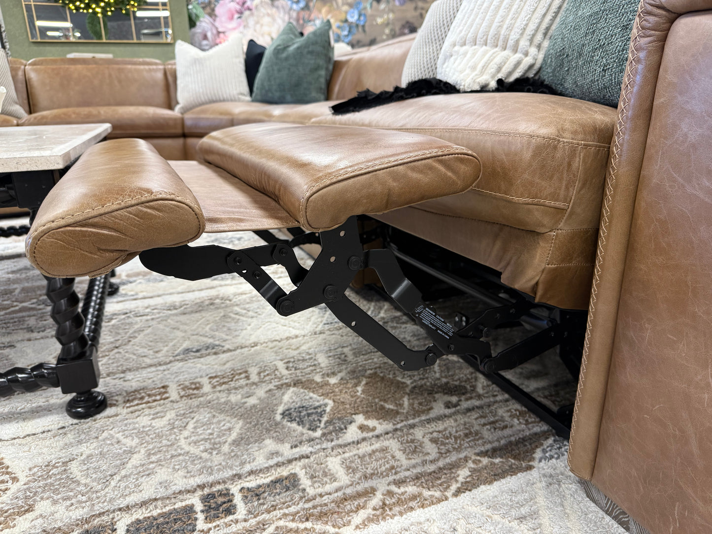 Power Motion Leather Sectional