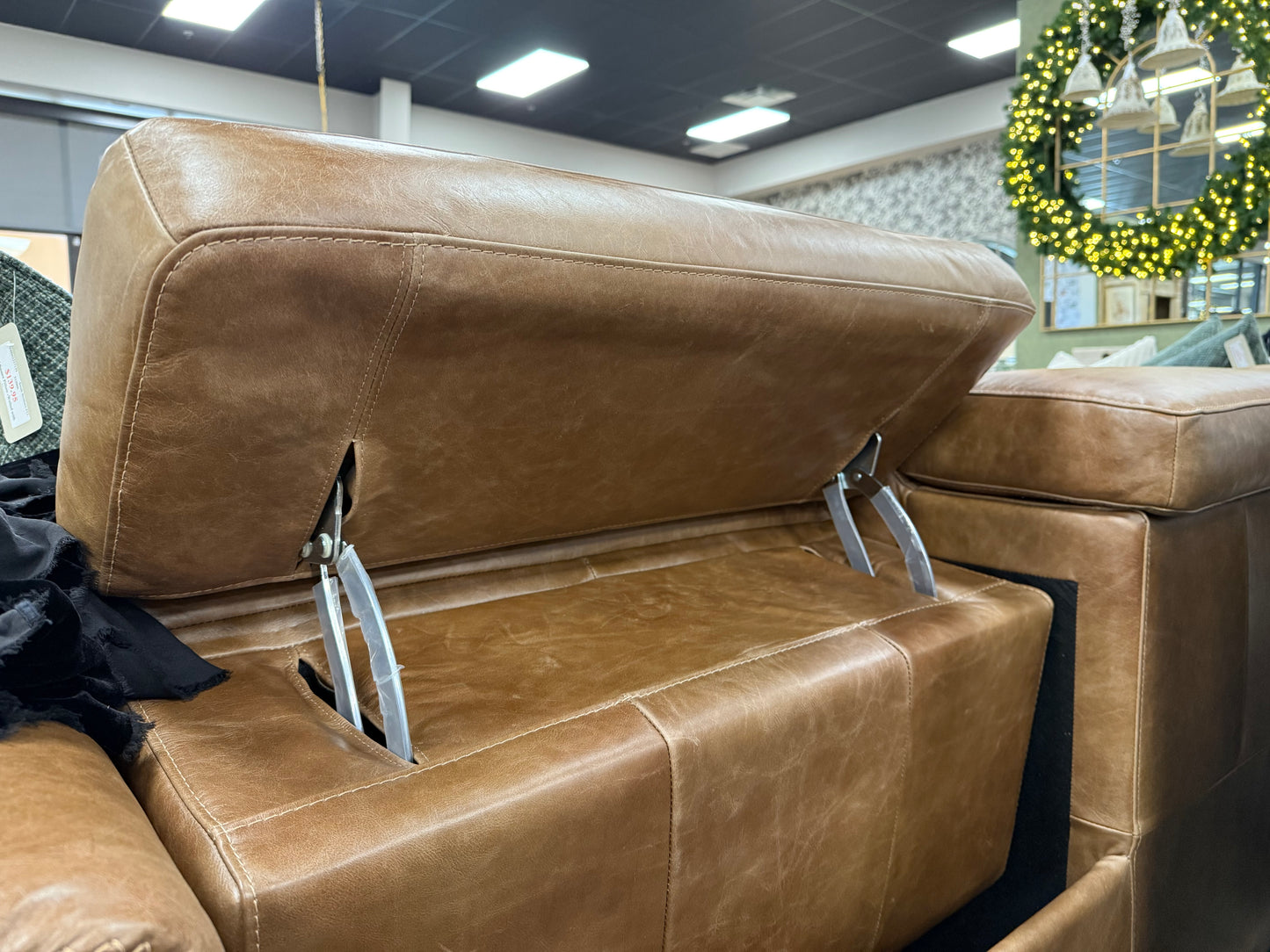 Power Motion Leather Sectional