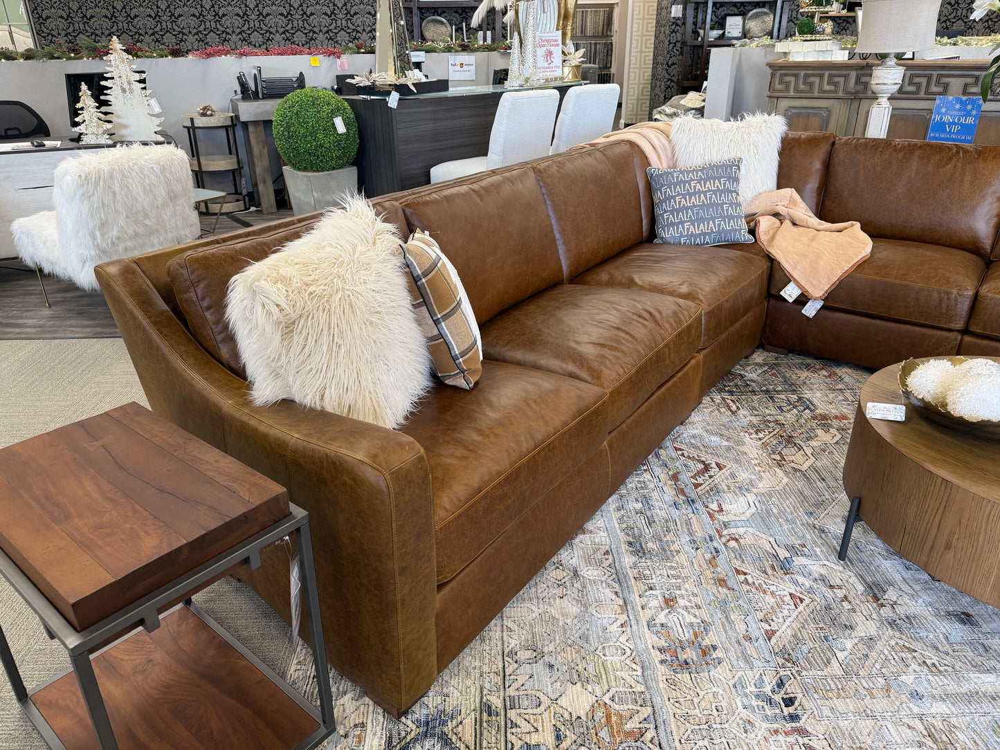 Upholstered Leather Sectional