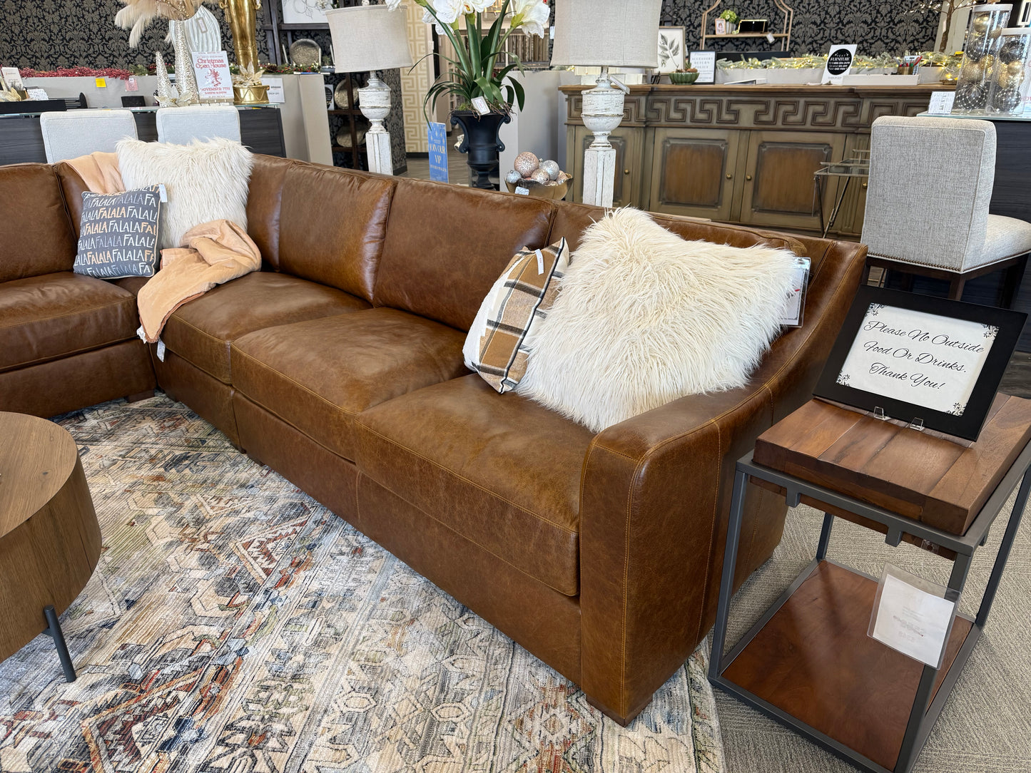 Upholstered Leather Sectional