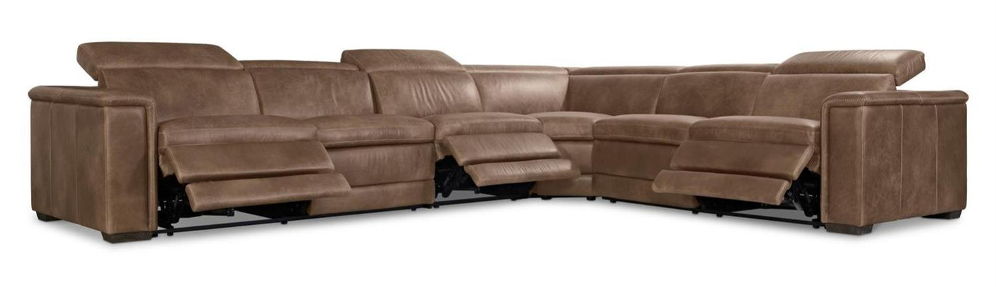 Power Motion Leather Sectional