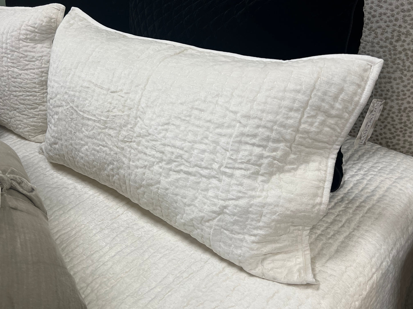 Rayon Velvet Cream King Sham