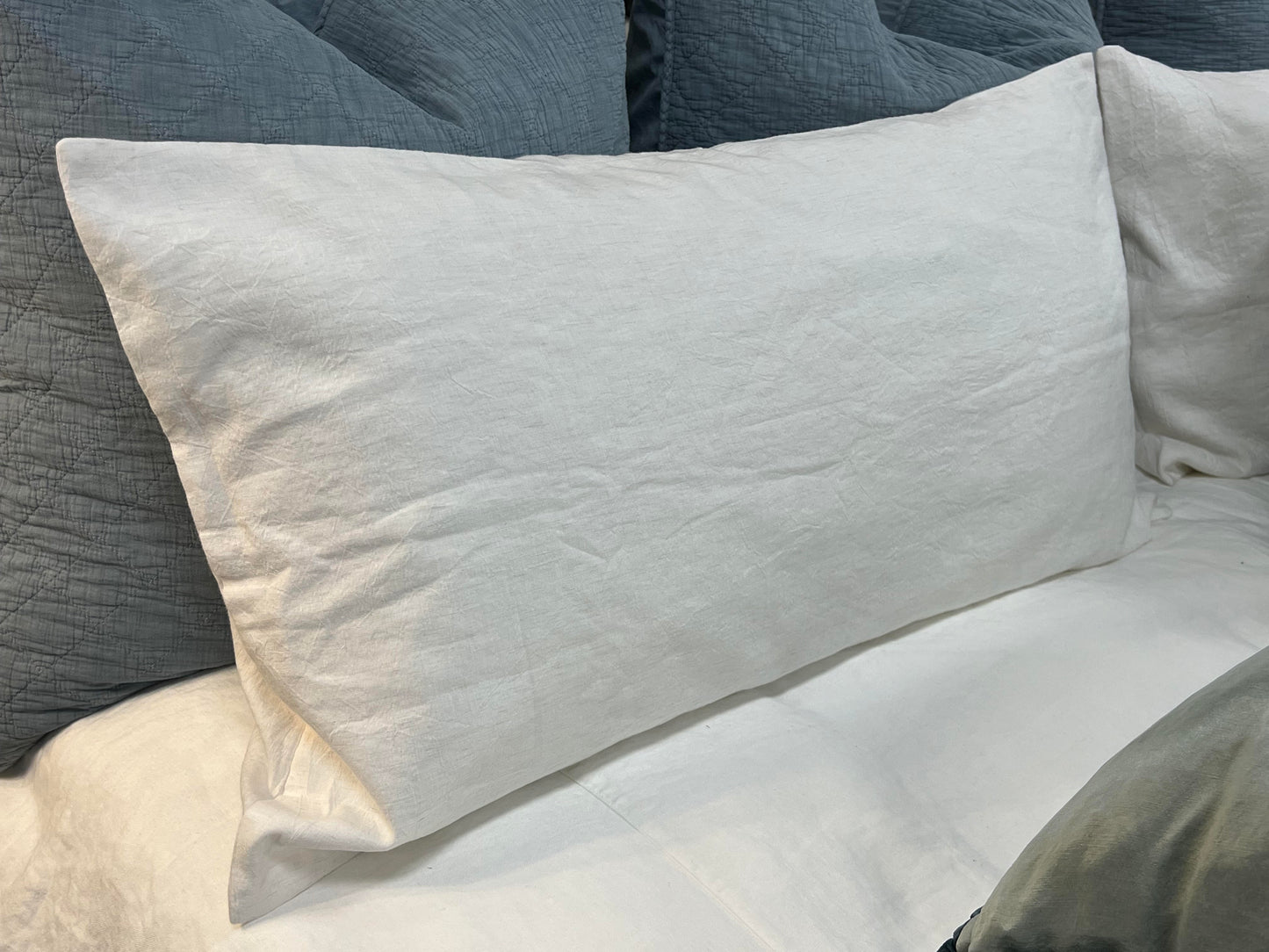 White Linen King Sham
