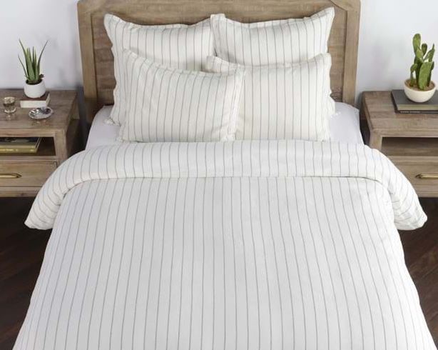 Striped Ivory & Black Duvet Cover