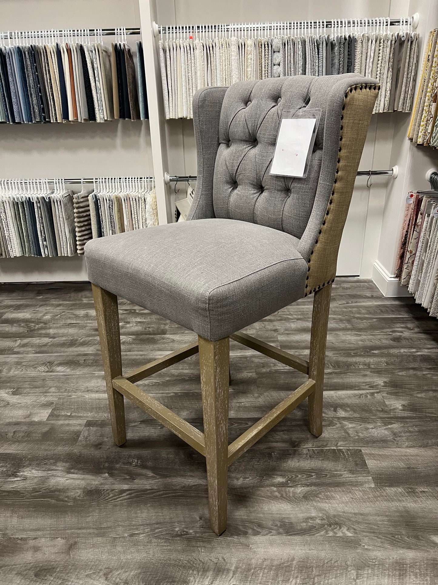 Tufted Upholstered Barstool