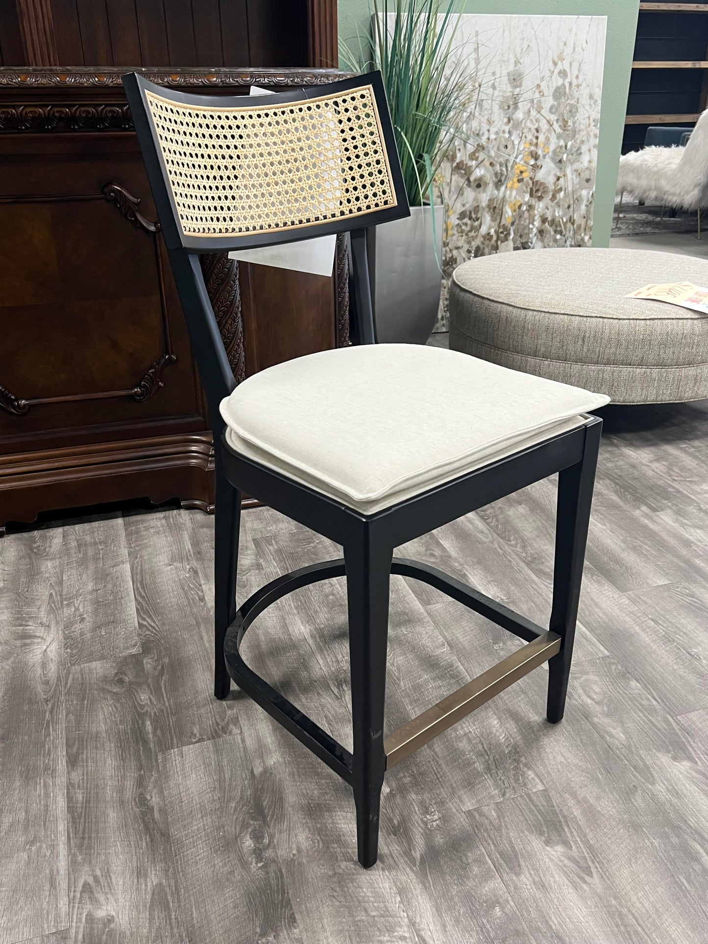Black Retro Counter Stool
