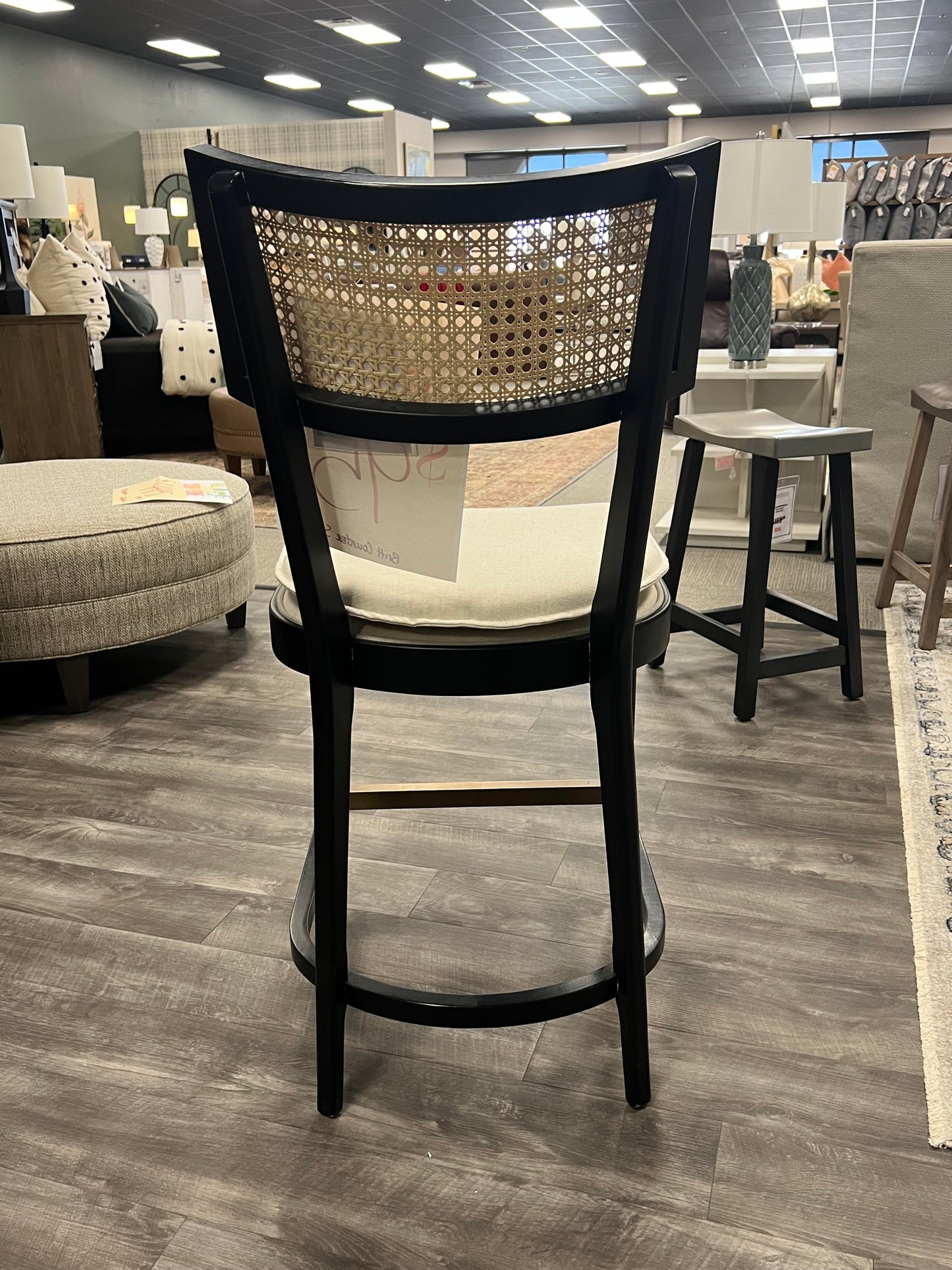 Black Retro Counter Stool