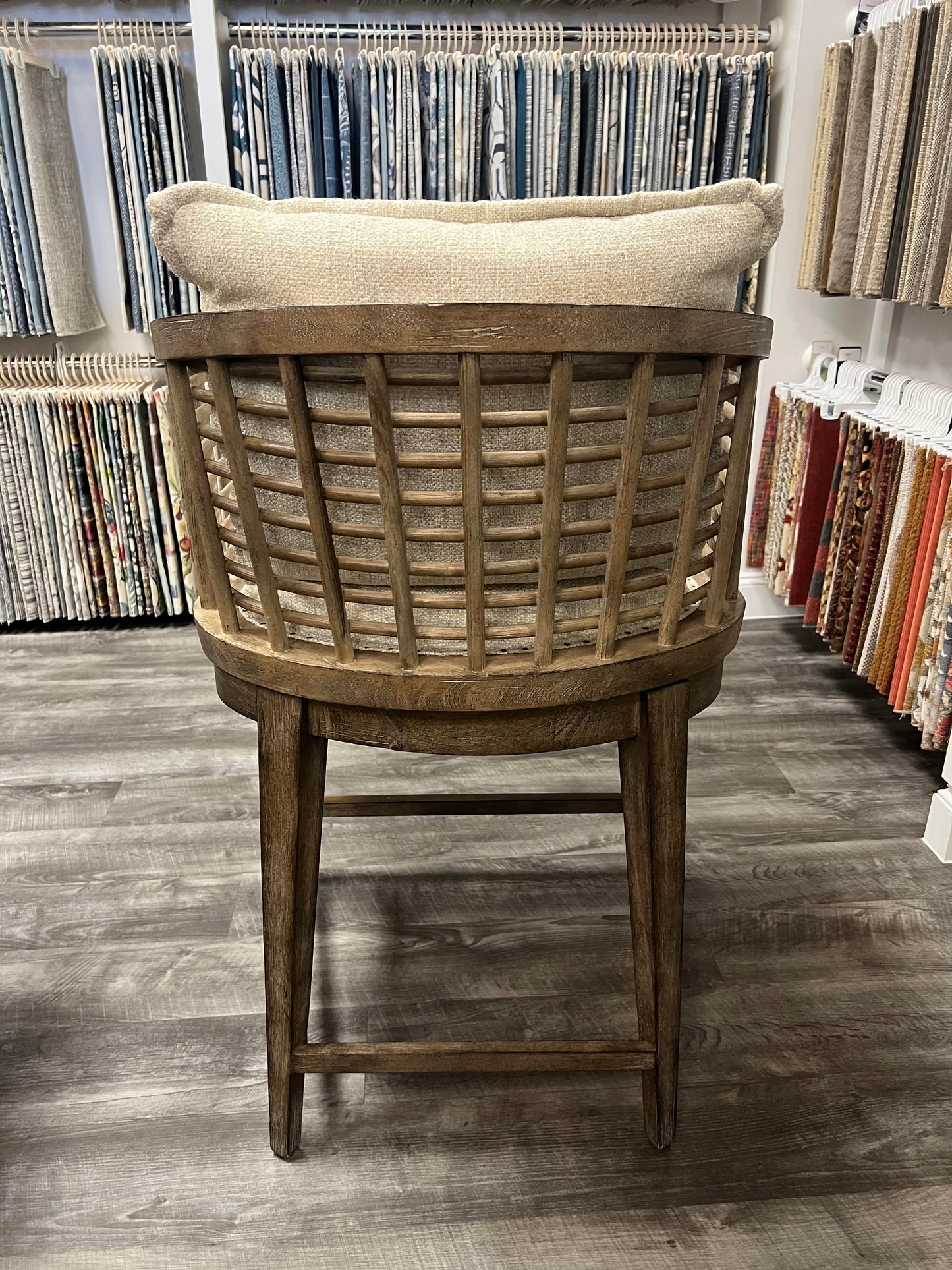 Barrel Back Swivel Counter Stool