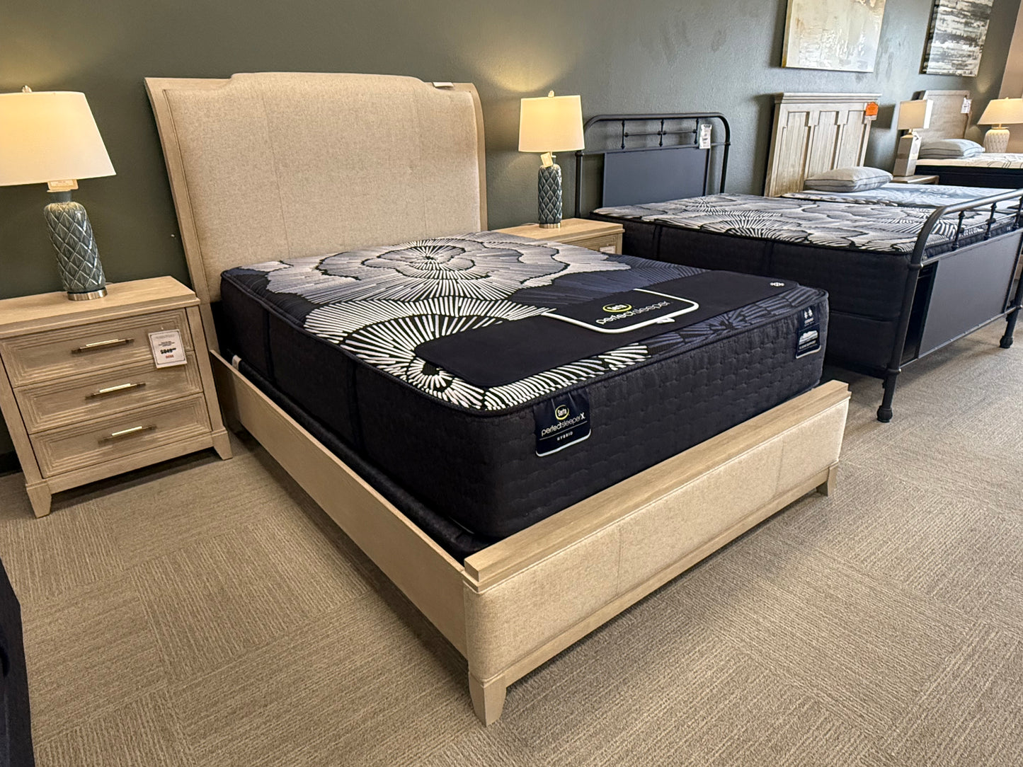 Contemporary Upholstered Queen Bed