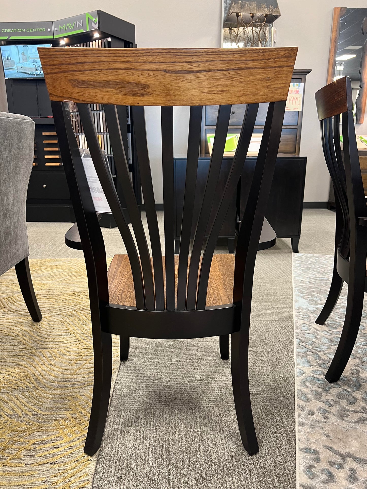 Solid Wood Amish Dining Arm Chair