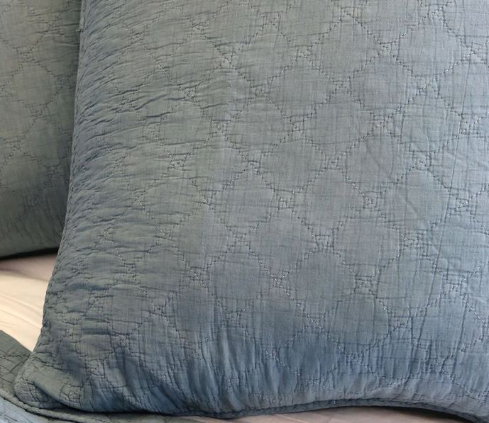 Blue Cotton Euro Sham