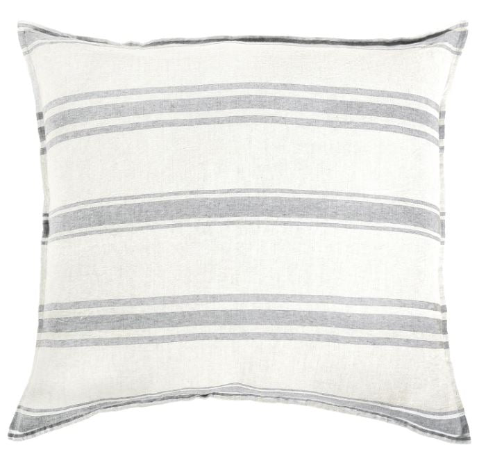 Gray Striped Euro Sham