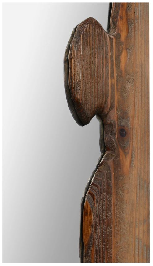 Live-Edge Wooden Mirror