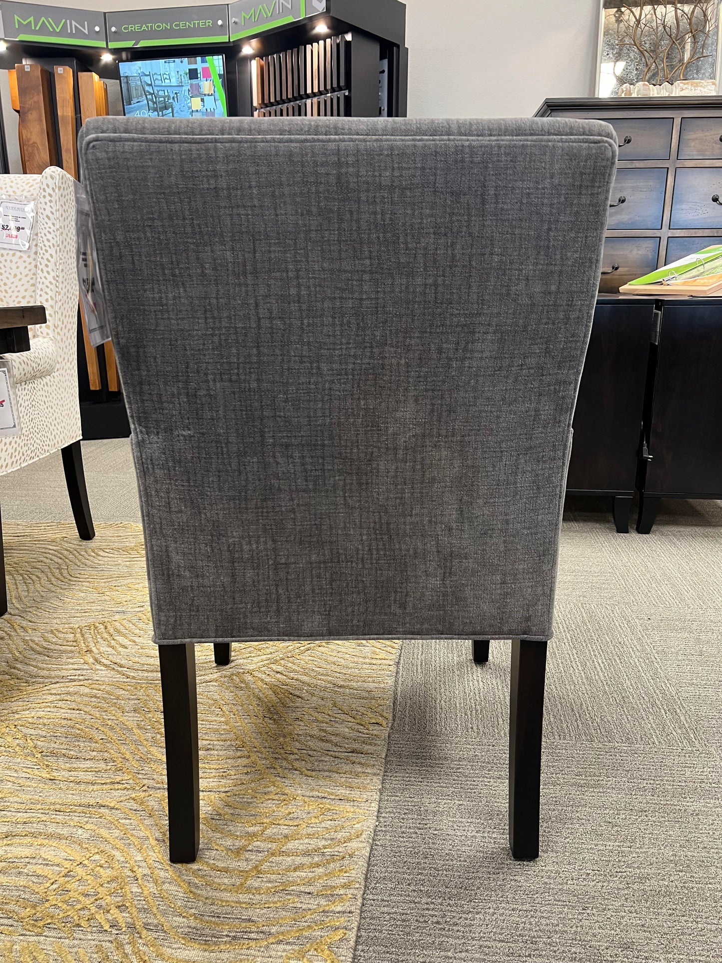 Gray Dining Arm Chair