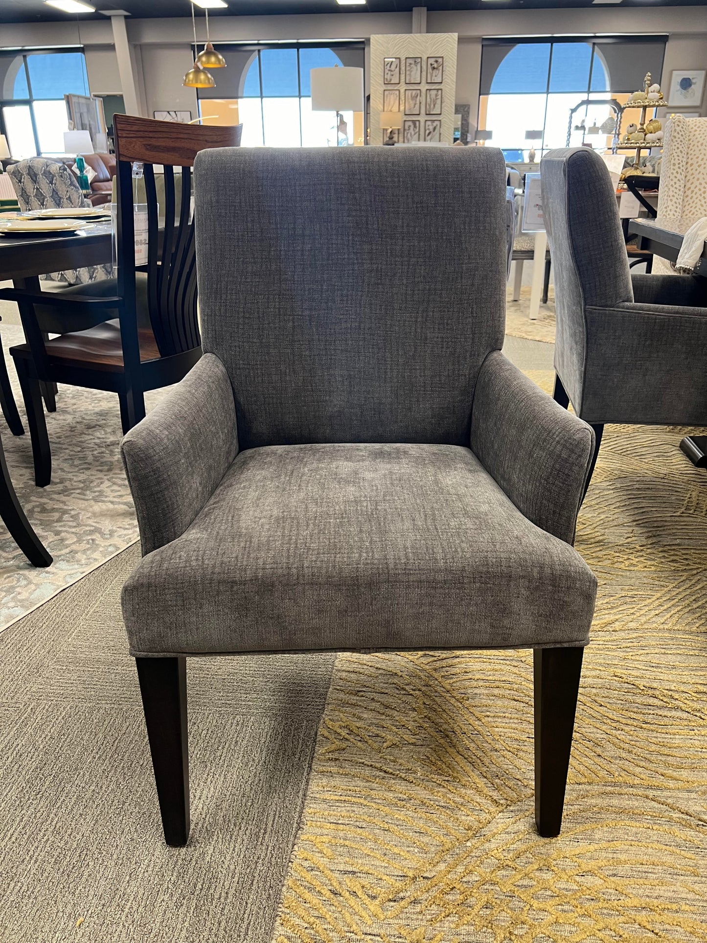 Gray Dining Arm Chair