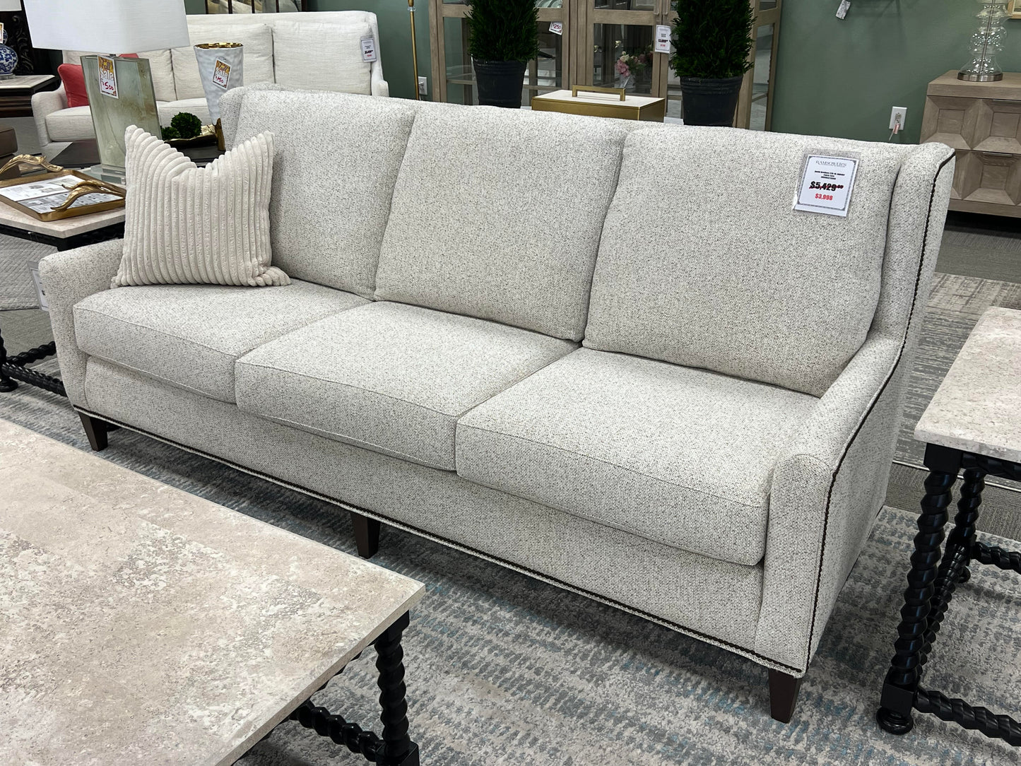 High-Back Upholstered Sofa