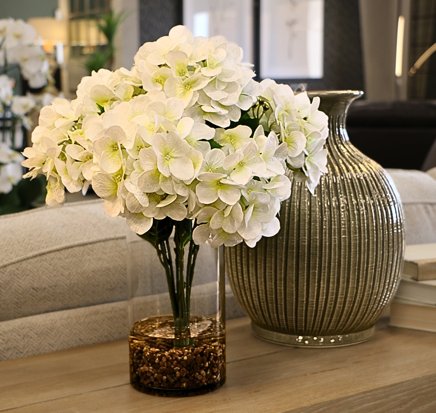 White Hydrangea Floral Arrangement