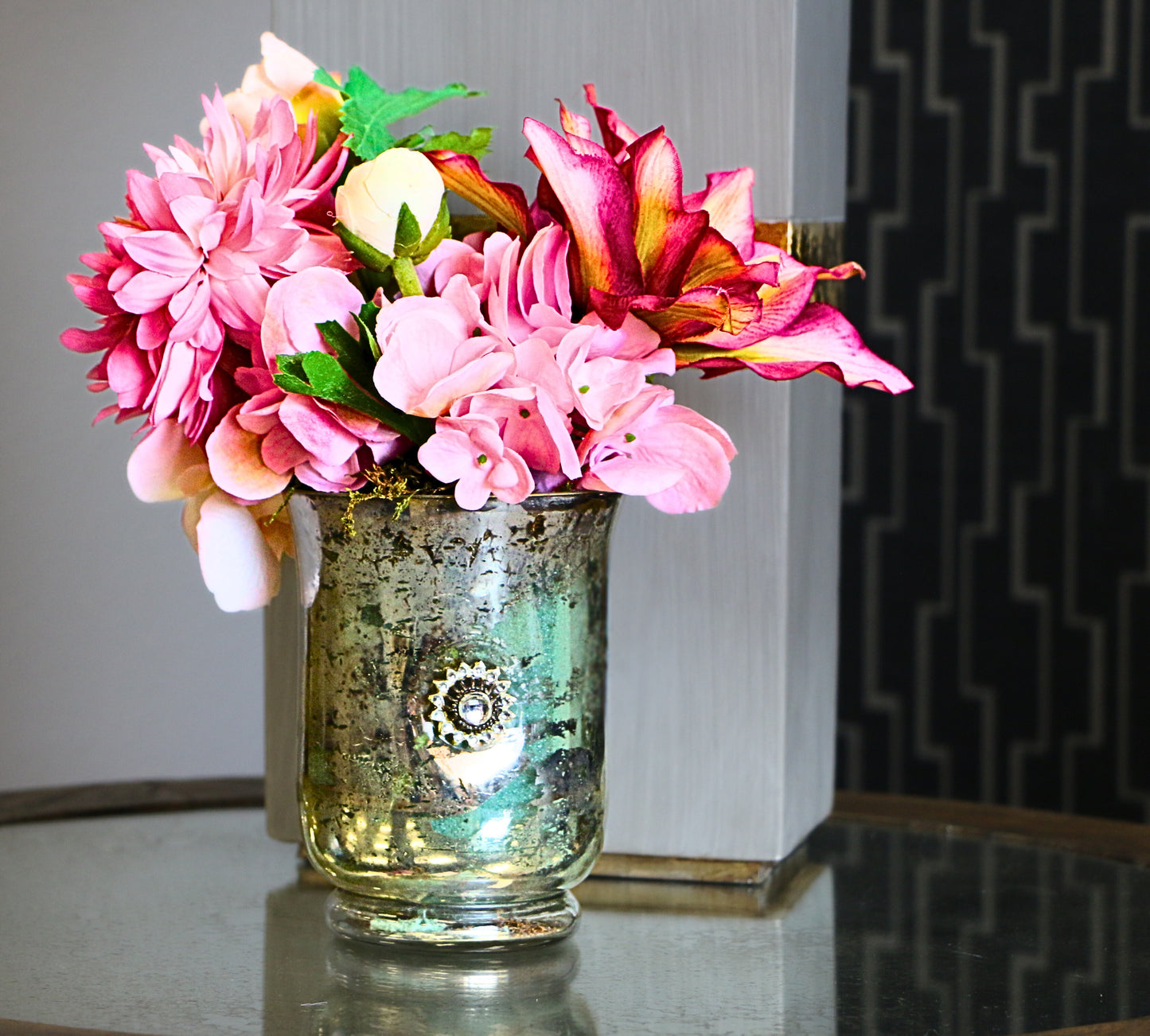 Mirrored Floral Arrangement