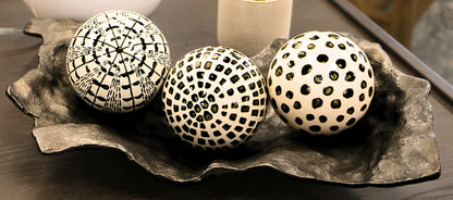 Black & White Decorative Orbs