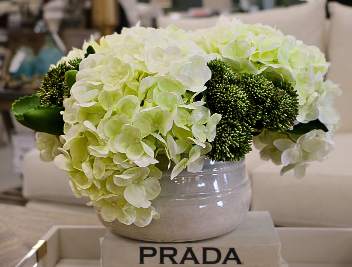 Hydrangea & Sedum in Container