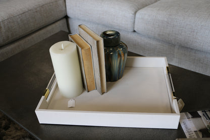 White Shagreen Tray