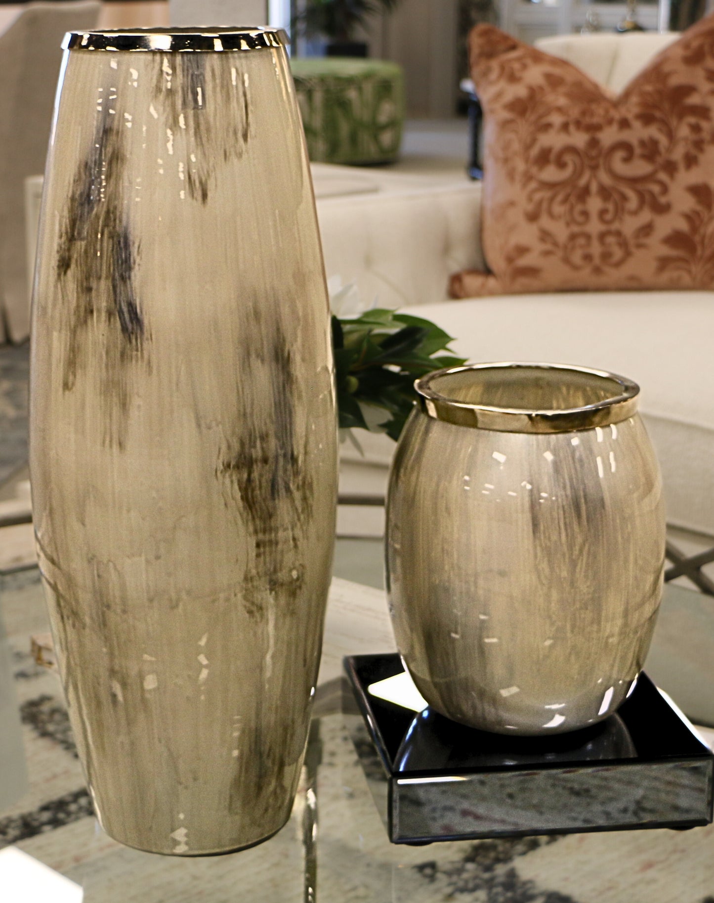 Silver Glass Vases