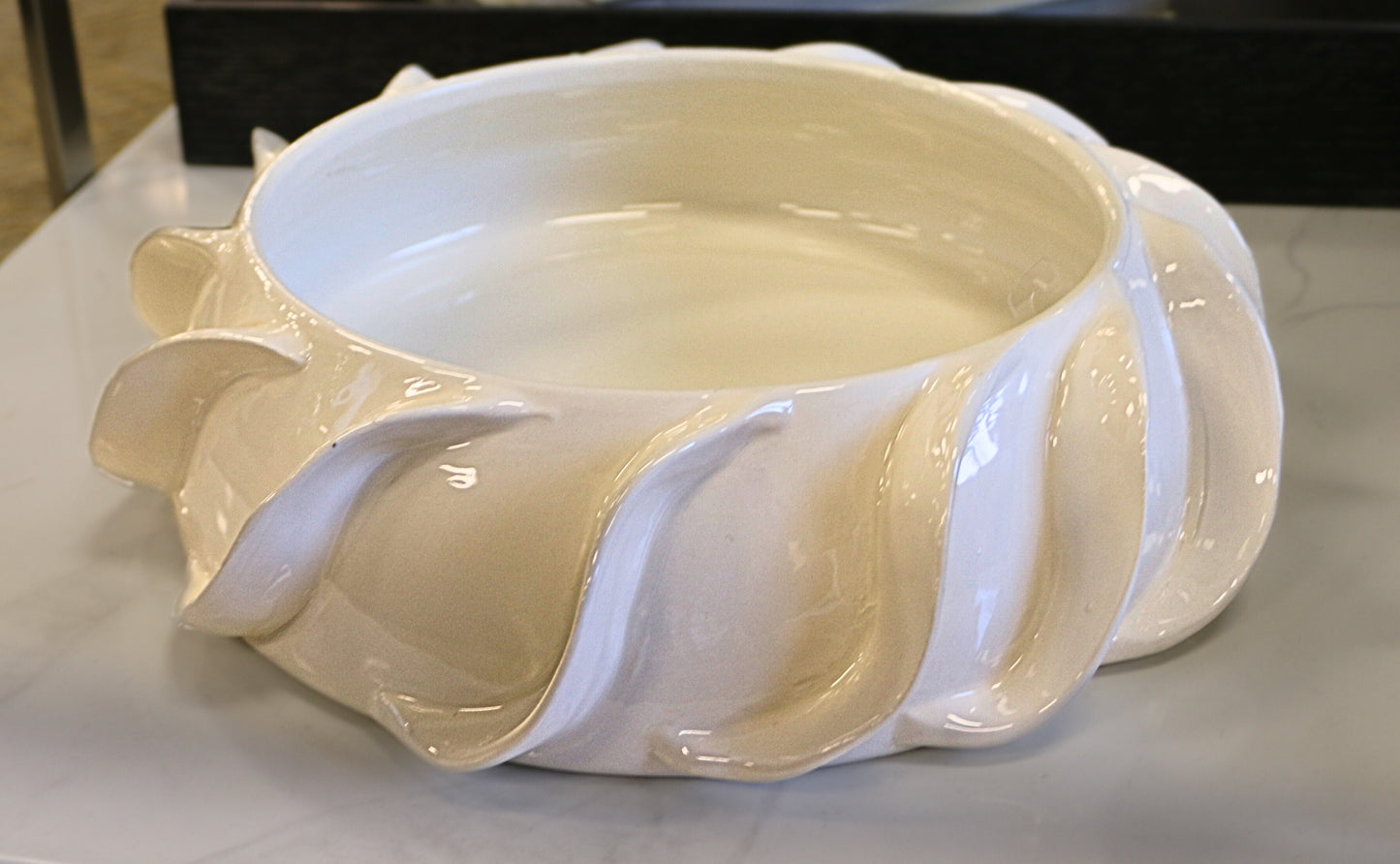 White Wavy Bowl