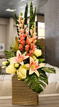 Peony, Lily, & Foxglove Floral Arrangement