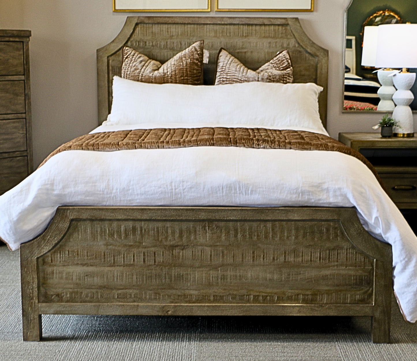 Solid Wood Queen Bed