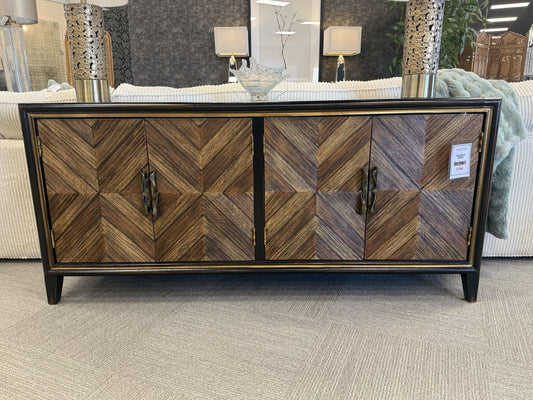 Wood Chevron Buffet
