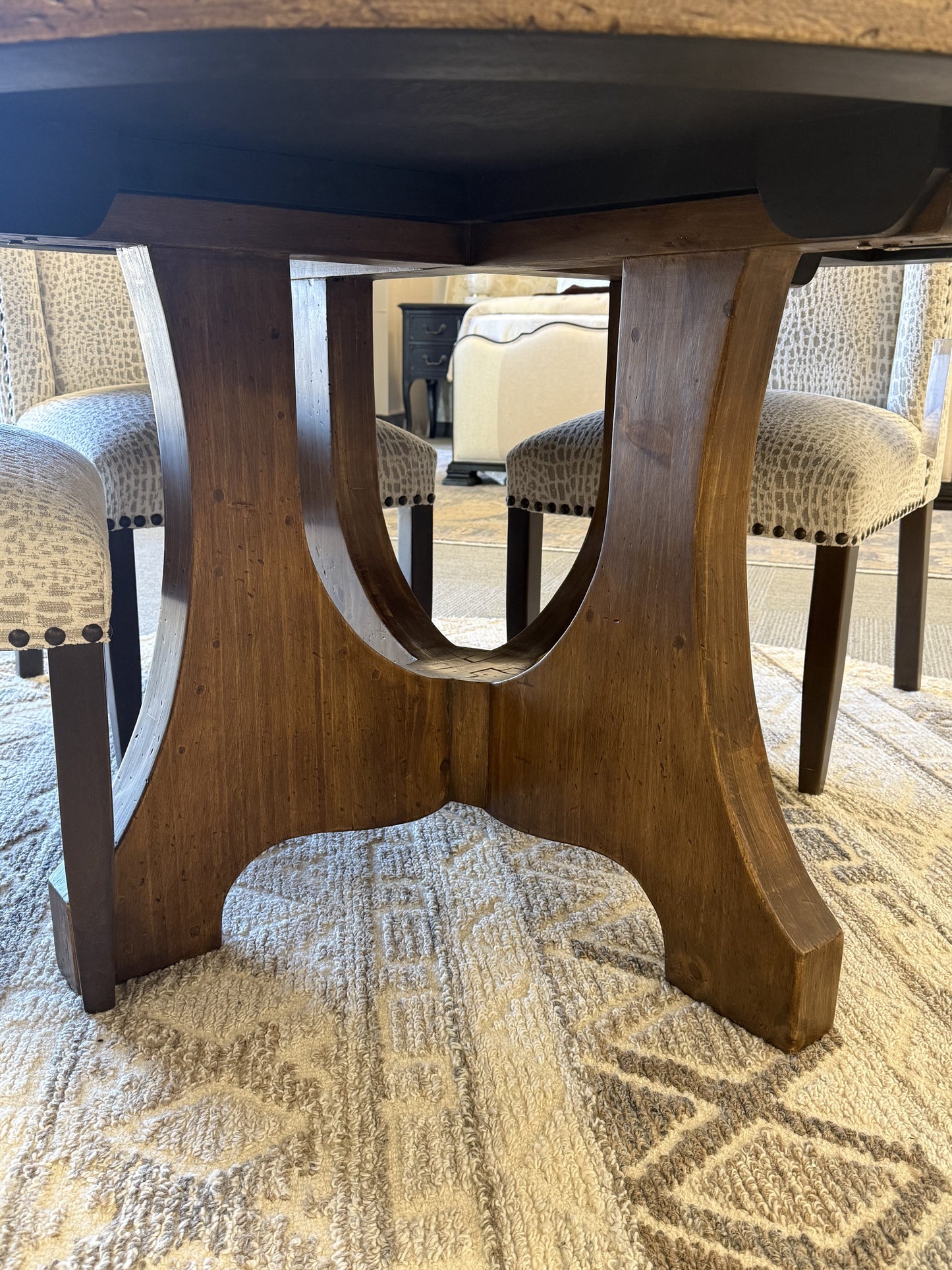 Rustic Round Dining Table