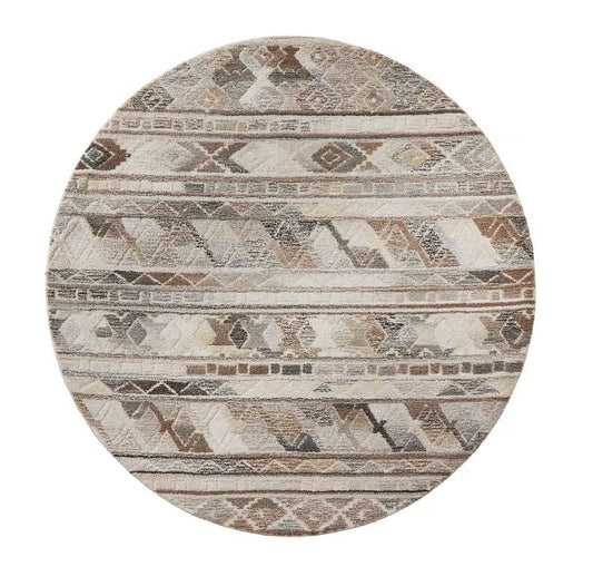 Natural Brown Round Rug