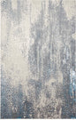 Blue Gray Textured Rug