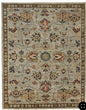 Green Gray Floral Rug