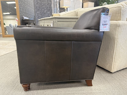 Stationary Leather Club Chair