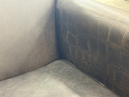 Stationary Leather Club Chair