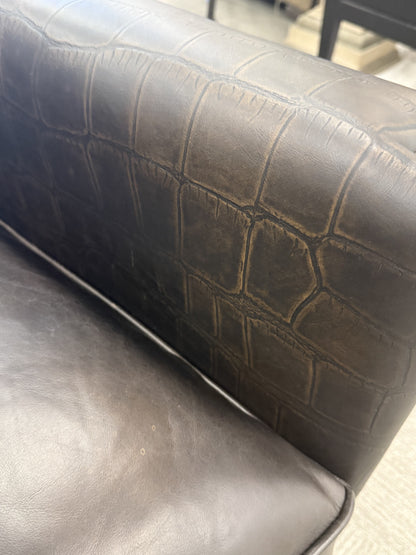 Stationary Leather Club Chair