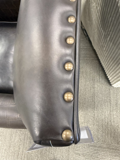 Stationary Leather Club Chair