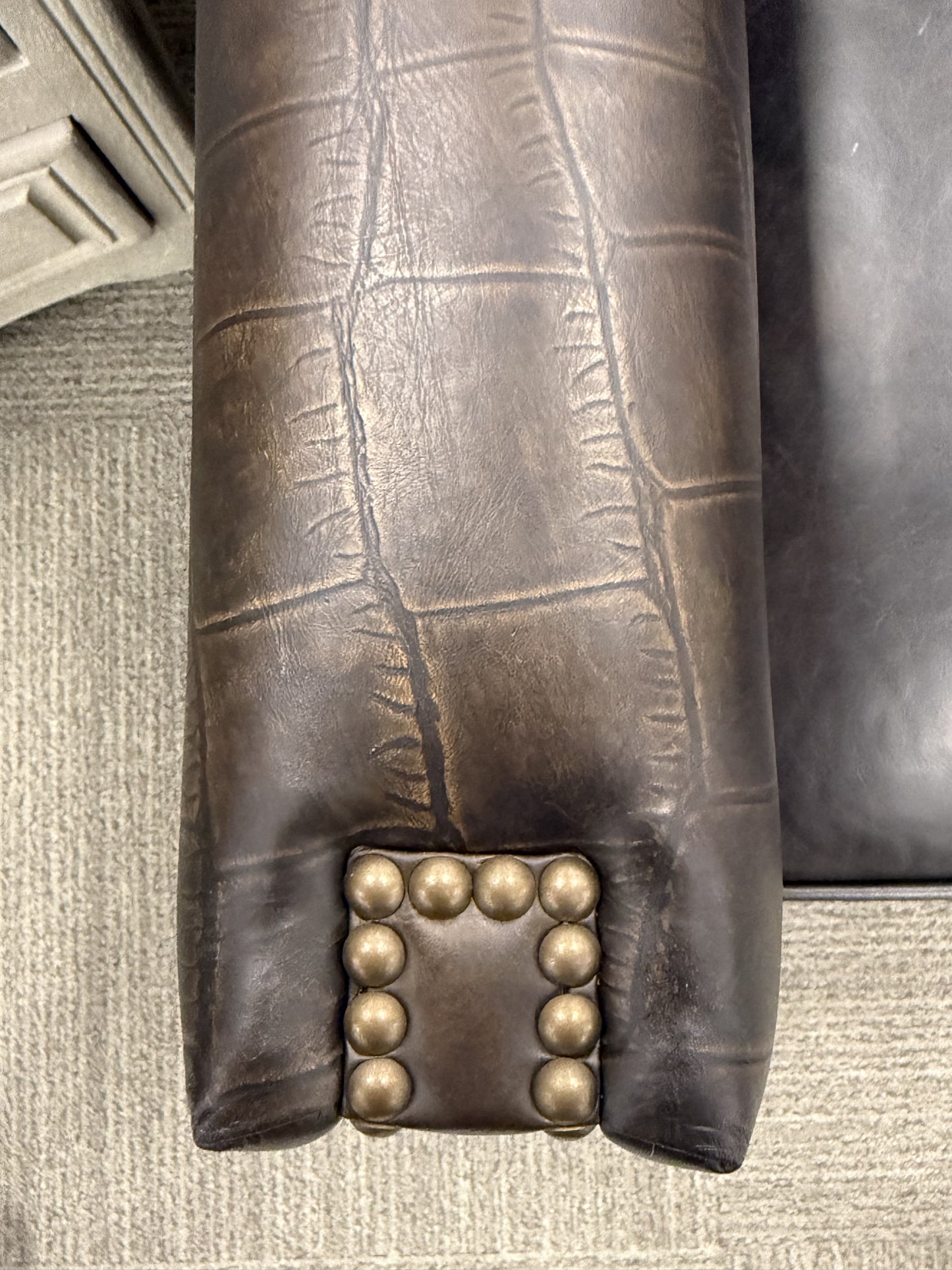 Stationary Leather Club Chair