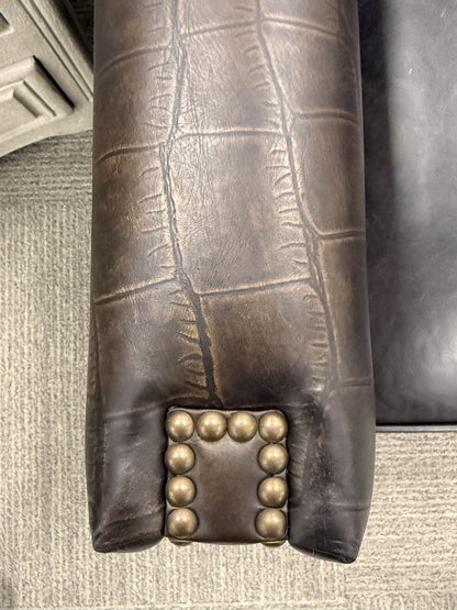 Stationary Leather Club Chair