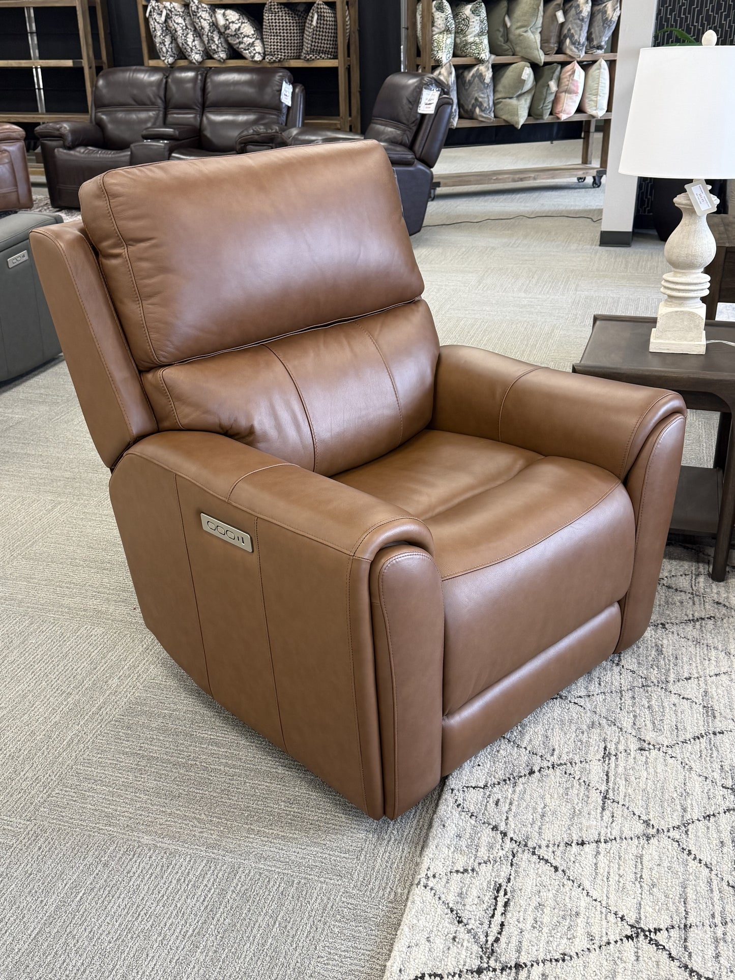 Triple-Power Leather Recliner