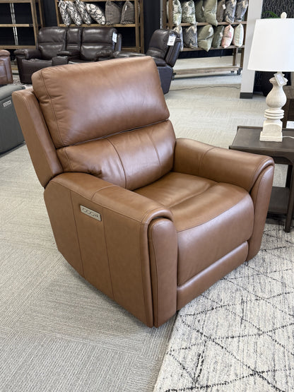 Triple-Power Leather Recliner