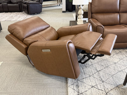 Triple-Power Leather Recliner