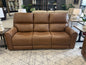 Triple-Power Leather Reclining Sofa