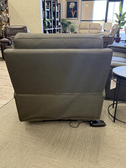 Dual-Power Leather Recliner