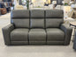 Dual-Power Leather Reclining Sofa