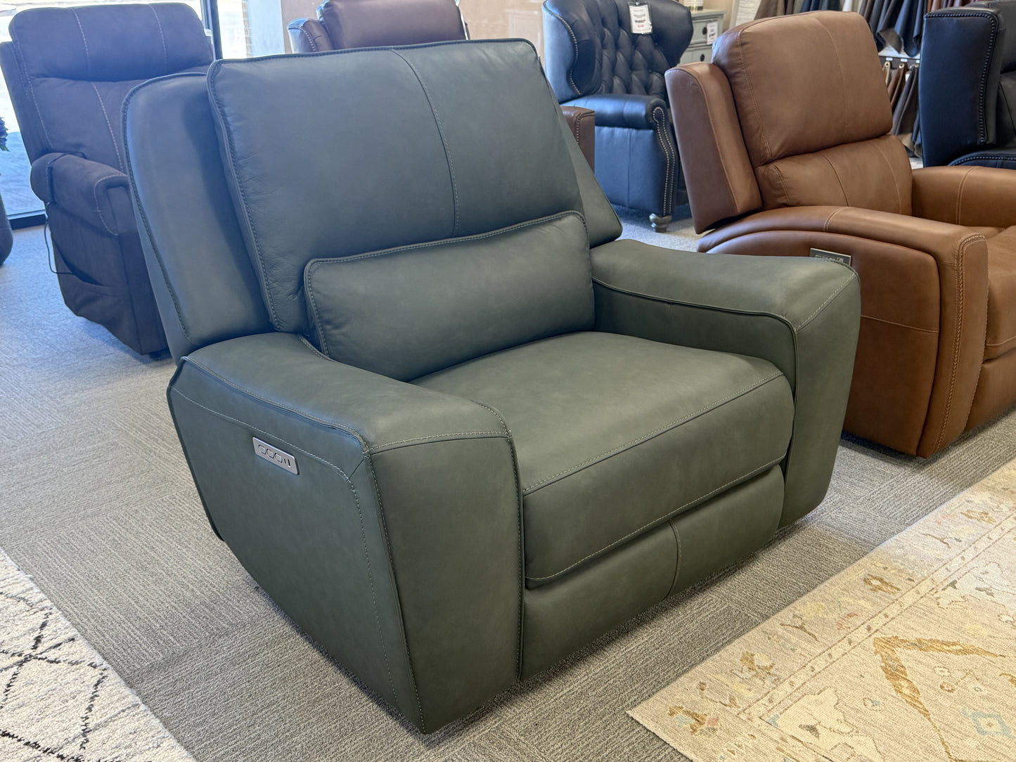 Triple-Power Leather Recliner